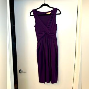 Purple Michael Kors twist-front dress